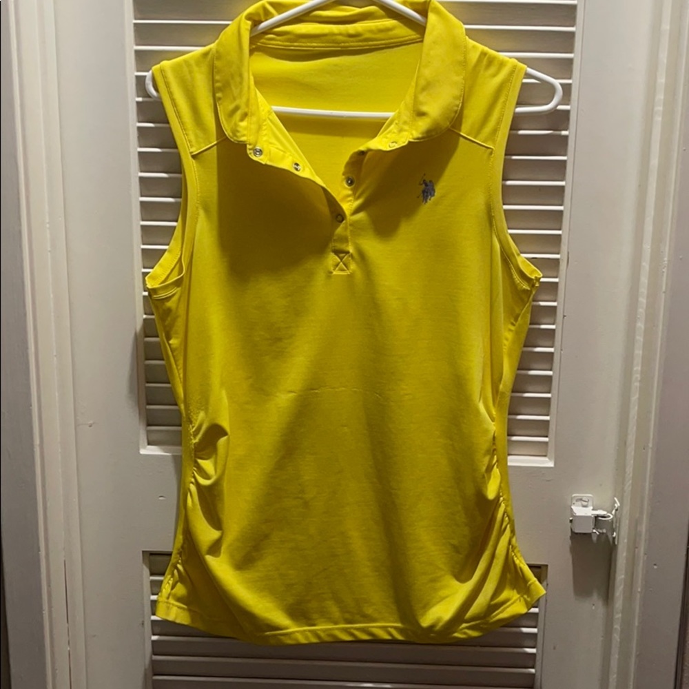 Yellow sleeveless US Polo Shirt